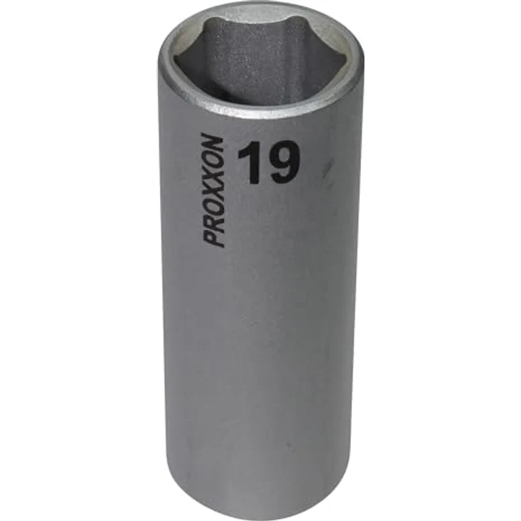 PROXXON INDUSTRIAL Bohrer- und Bitset 23364, 1/2'' Steckschlüsseleinsatz, 19 mm, CrV-Stahl, Gesamtlänge 79 mm – Bild 1