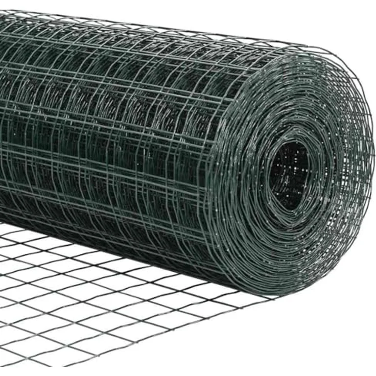 vidaXL Eurozaun Grün 0,8 x 10 m, PVC-beschichtetes Eisen für Gartengrenzen – Bild 10