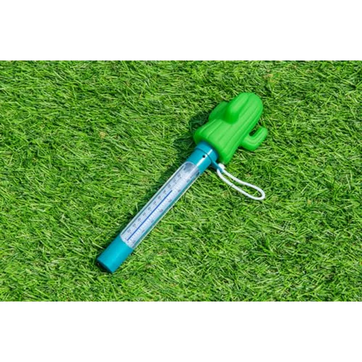 Bestway Poolzubehör-Set, schwimmendes Kaktus-Thermometer 25cm & Dosierschwimmer Ø 12,5cm, für Pooltemperatur & Chlordosierung, stylisch mit verstellbarer Dosieröffnung – Bild 3