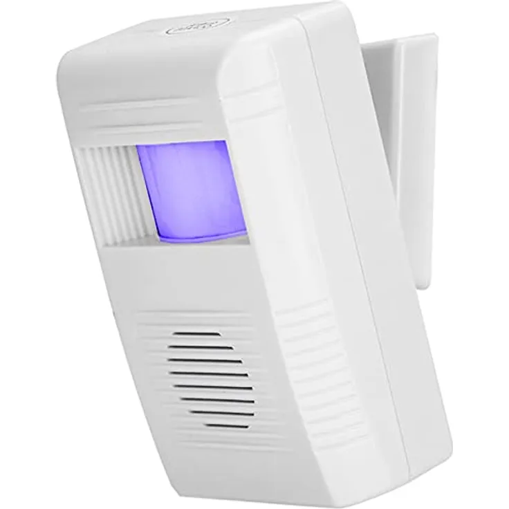 Retoo Drahtlose Bewegungsmelder mit Alarm für Innen und Außen, Wandmontage Sicherheit-Set Infrarot 6m, Ladenglocke Funkalarmanlage mit Motion Senso mit 30 Klingeltönen, Durchgangsmelder, Weiß - Preisvergleich