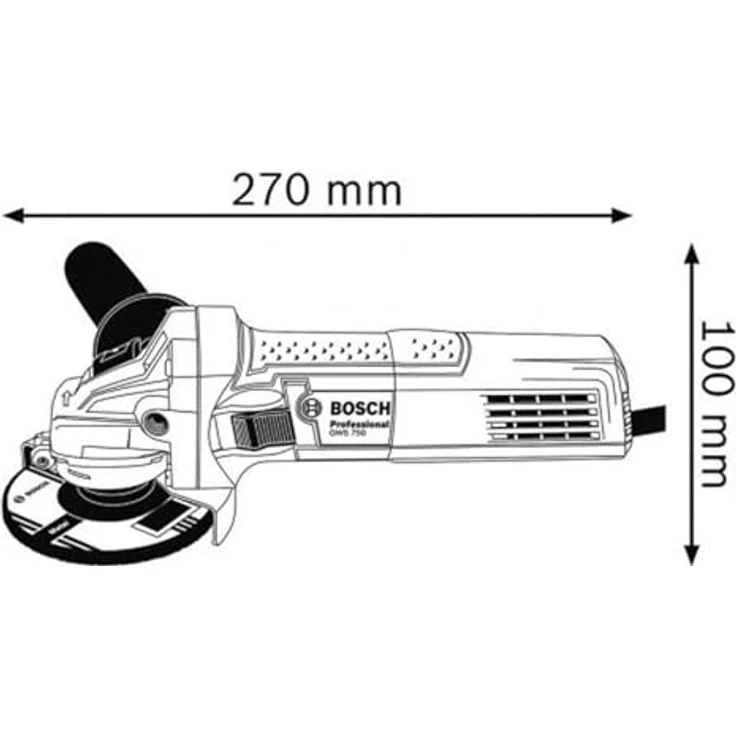 Bosch Professional 601394001 0601394001 GWS 750 Pro Winkelschleifer, Ø125mm, 750W – Bild 3