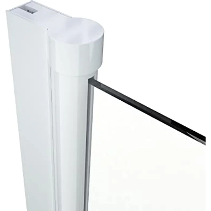 Marwell White Lines Badewannenaufsatz 125 x 140 cm Duschwand für Badewanne 3-teilig faltbar in matt weiß - Duschabtrennung aus 4 mm starken Einscheibensicherheitsglas – Bild 3
