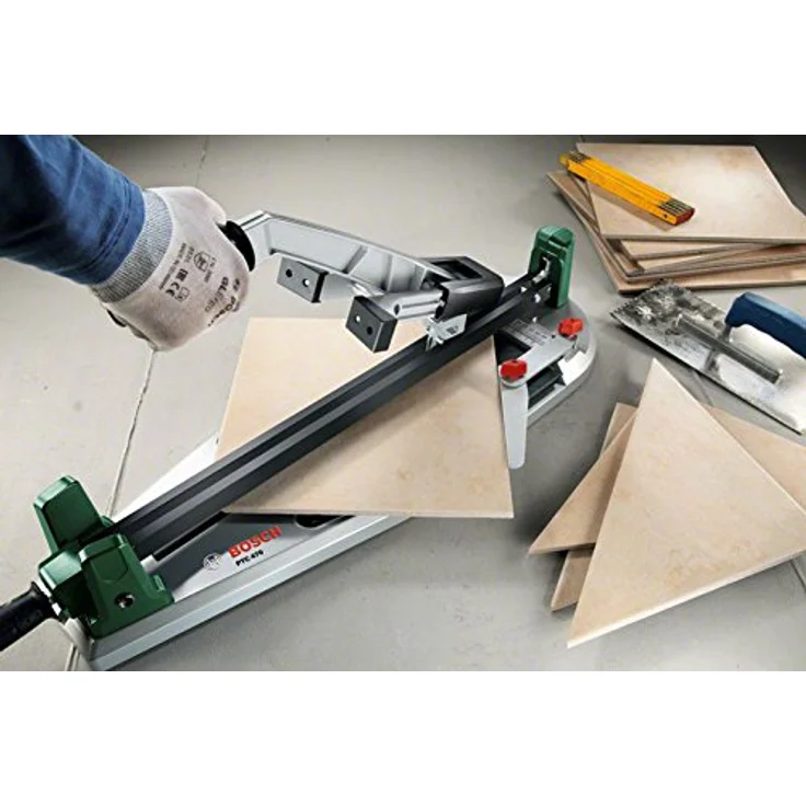 Bosch Fliesenschneider PTC 470, Karton (Max. Schnittlänge 470 mm, max. Fliesenstärke 12 mm, Winkelanschlag 0-45°) – Bild 7