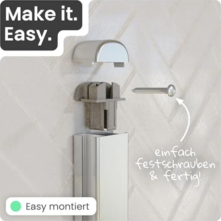 instmaier Cleo Duschstange, 78,5 cm Höhe, stufenlos höhenverstellbar, Chrom – Bild 5