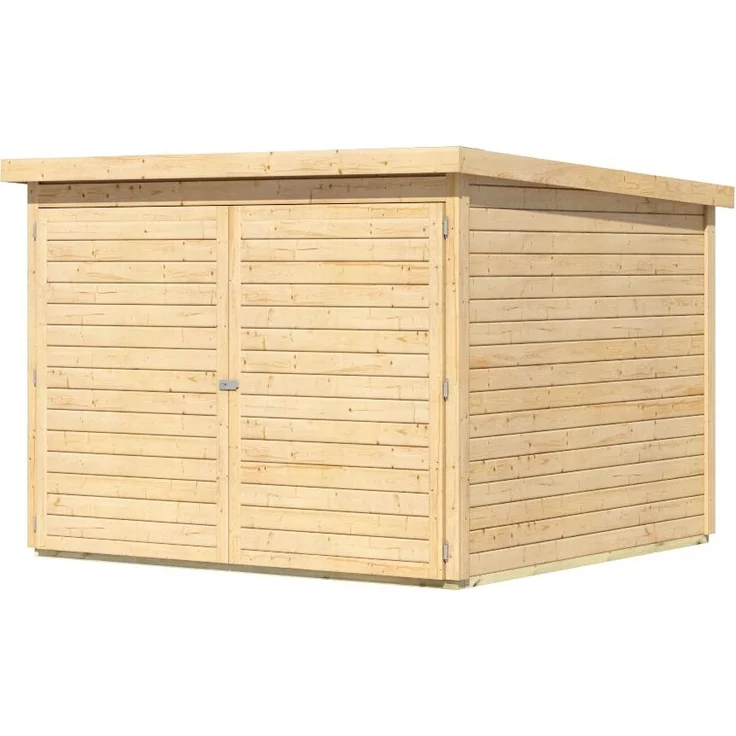 Karibu Fahrradgarage 4, Holztechnik Nordische Fichte, terragrau, für 4 Fahrräder geeignet