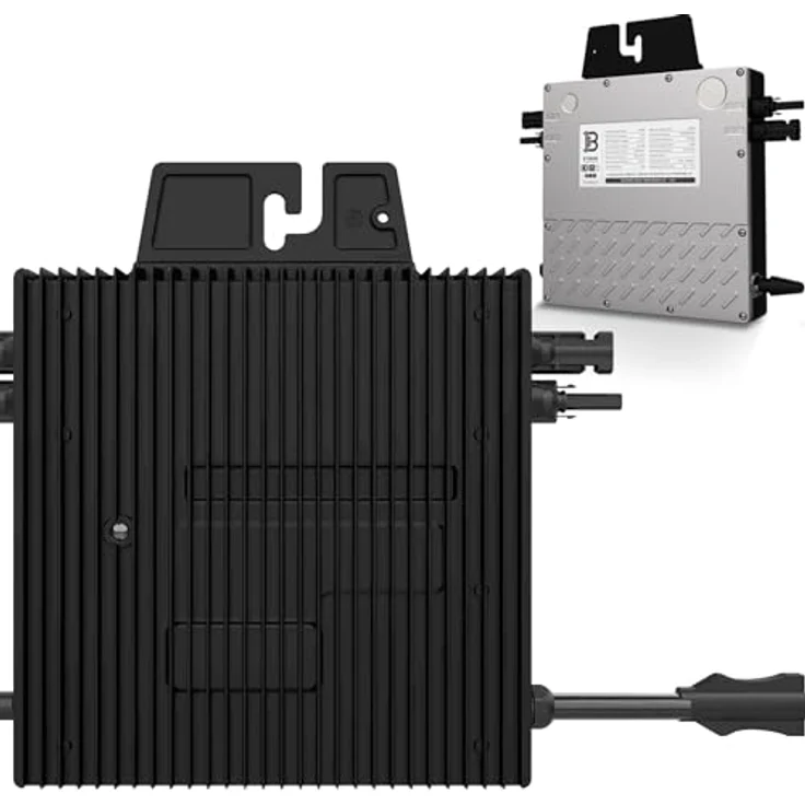 VENDOMNIA BENY BYM800 800 W Micro-Wechselrichter Drosselbar für Solarmodule, Microinverter Inverter für Mini-PV Plug & Play Balkonkraftwerk, Mikrowechselrichter, Solar, IP67 wasser- und staubdicht, drosselbar auf 600 Watt, silber – Bild 1
