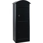 SafePost 80 Paketbriefkasten anthrazit, Stahl verzinkt, abschließbar, verdeckter Einwurf, versenkbarer Zwischenboden, Wandmontage geeignet