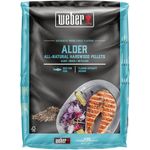 Weber Holzpellets Erlenholz (8kg) - 100% natürliche Pellets, mildes Raucharoma, ideal zum Räuchern von Fisch, passend für alle Pellet Grills
