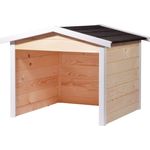 dobar Mähroboter-Garage, Holz, natur, Automower-Unterstand mit Bitumendach