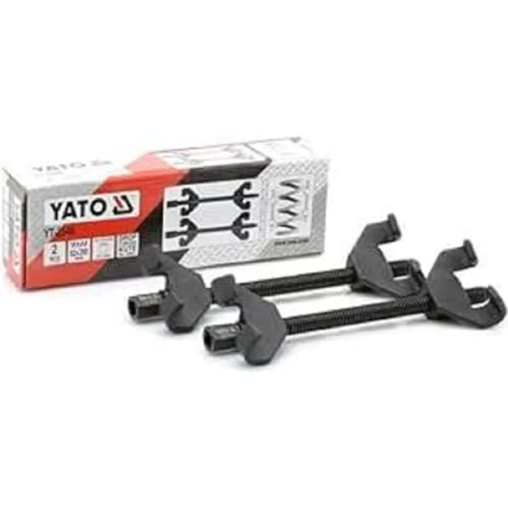 TOYA Spannzwinge 2 x Federspanner YT-2546, (2er-Set), Sechskant, maximale Abstand der Klauen 290 mm, nutzbare Gewindelänge 180 mm, 1/2 Zoll / 21 mm Sechskant, 2 Kg, TOYA – Bild 2