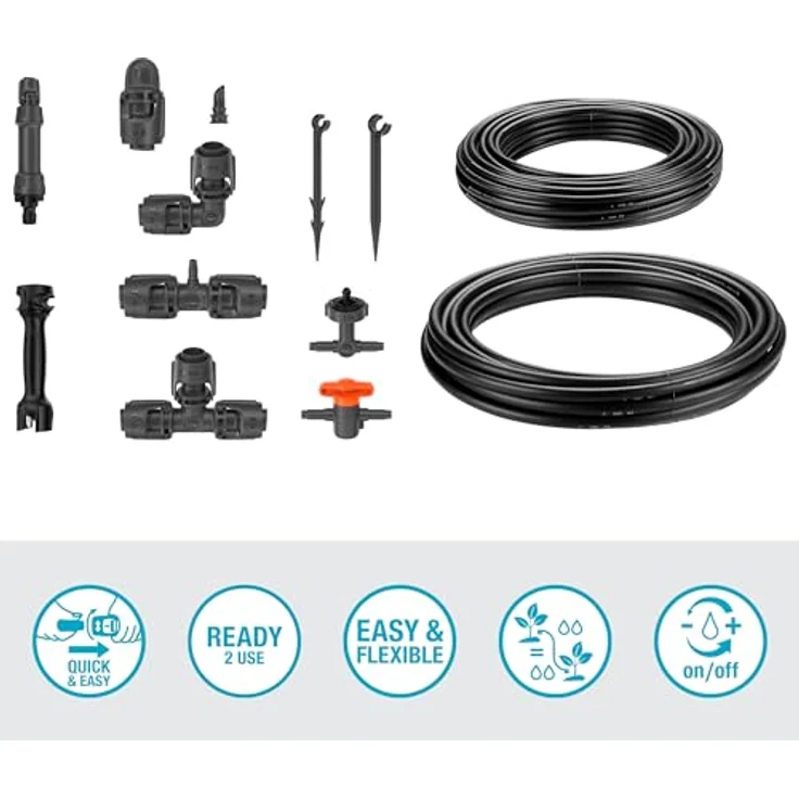 GARDENA Micro-Drip-System Tropfbewässerung Set Hochbeet-Beet (35 Pflanzen) - Preisvergleich – Bild 2