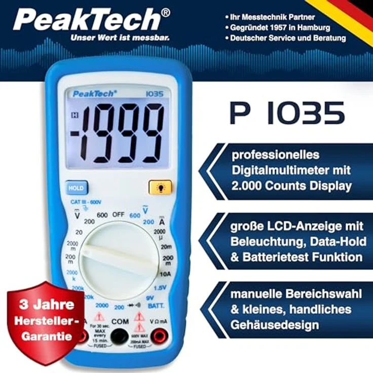 Digital-Multimeter PeakTech 1035 – Bild 2