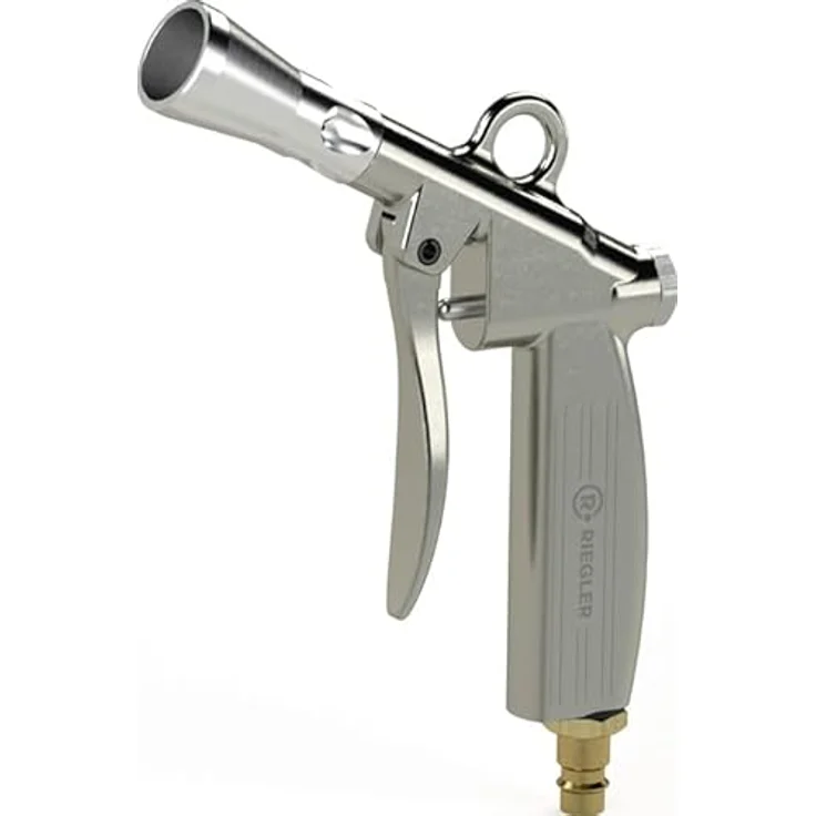Riegler Blaspistole NW 7,2, dosierbar mit Venturidüse, Aluminium-Druckguss vernickelt, max. 10 bar, Temperaturbereich -10 bis 50 °C, 100 mm Länge – Bild 2
