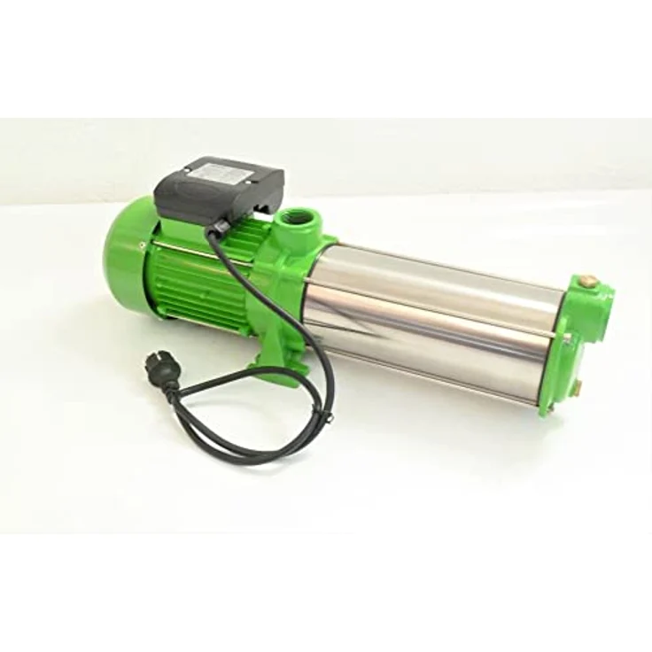 CHM GmbH® Gartenpumpe Edelstahl 2,2 Kw 11 Bar 8600 L/h Kreiselpumpe - Hauswasserwerk 1,25 Zoll Anschluss, IP44 - 10 x Edelstahl Schaufelräder, Heißlautschutz, Gleichtring Dichtung – Bild 2
