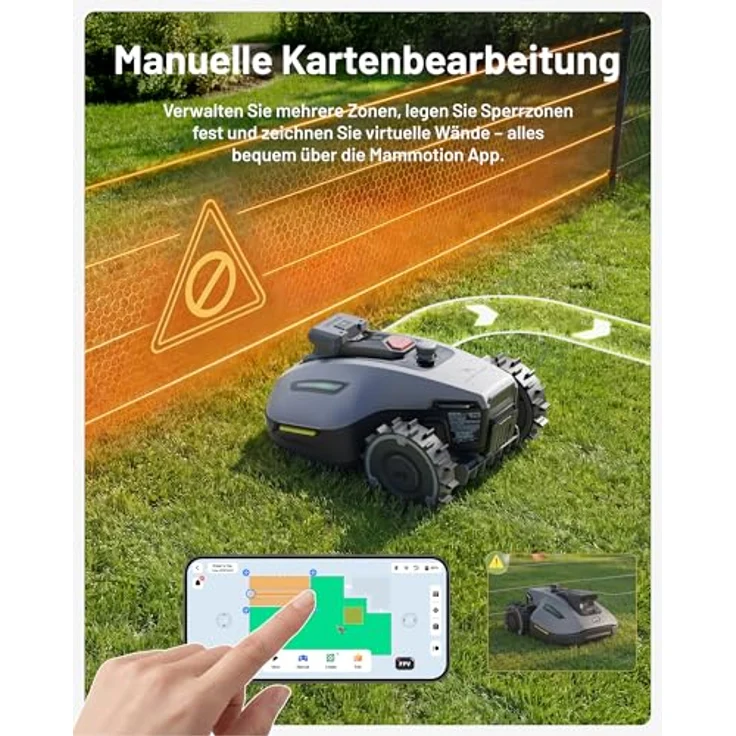 Mammotion YUKA Mini 2 500, Mähroboter ohne Begrenzungsdraht für Rasenflächen bis 500 m² – Bild 4