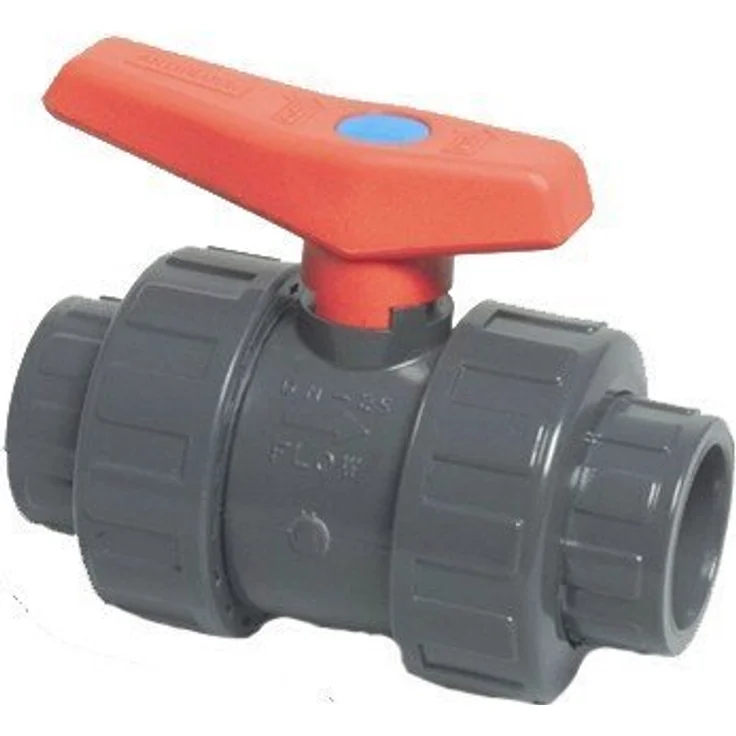 Bevo PVC-U Kugelhahn 50 mm Klebemuffe 16bar DN40 Grau Typ AK 161504 – Bild 2