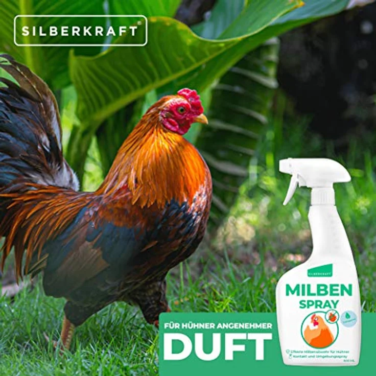 Silberkraft Milbenspray 500 ml für Hühner und Ziervögel, zuverlässiger Milbenschutz, effizientes und garantiert hilfreiches Anti-Milben-Mittel – Bild 5