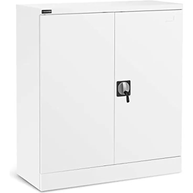 Fromm&starck - Metallschrank 102cm Mehrzweckschrank weiß Aktenschrank abschließbar Büroschrank