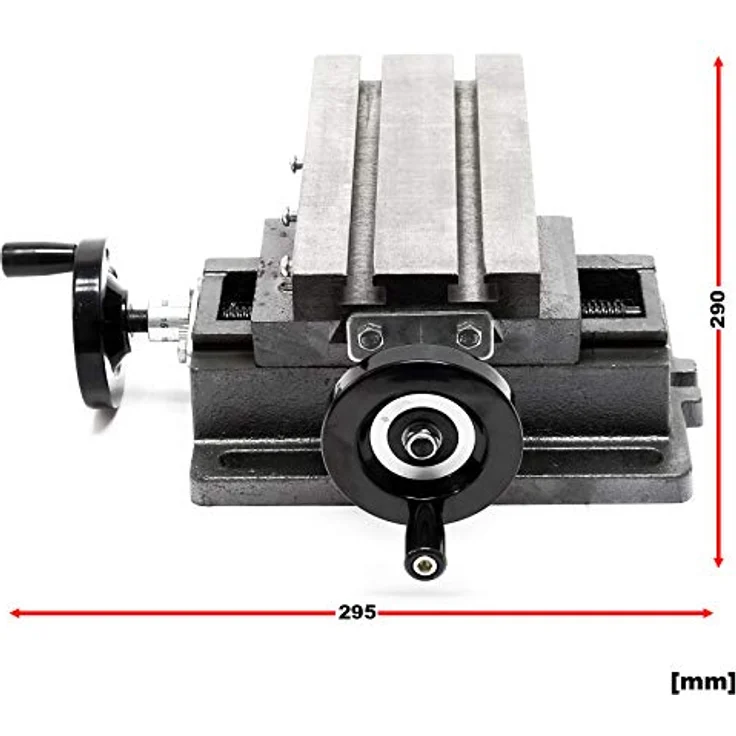 Wiltec - 2-Achsen Kreuztisch 170x85mm Frästisch Koordinatentisch Bohrtisch Fräsständer - Preisvergleich – Bild 4