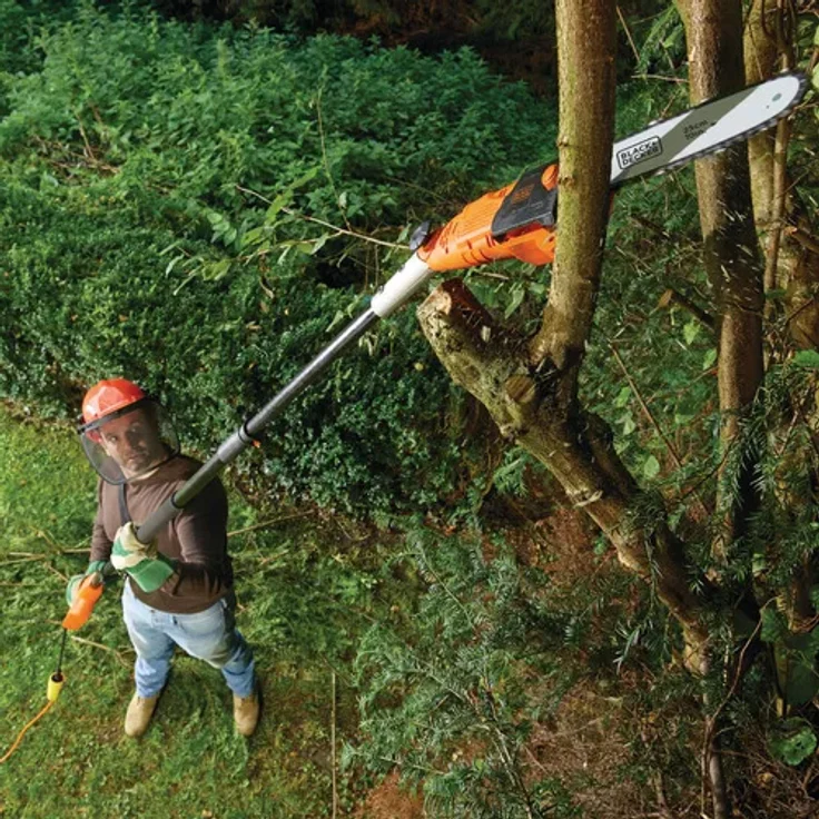 Black & Decker PS 7525 Elektro-Kettensäge, 800 Watt Leistung, 25 cm Schwertlänge, Kettenbremse – Bild 4