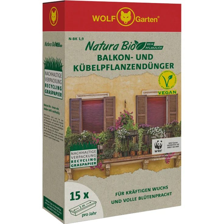 Wolf Garten Natura Bio Balkon- und Kübelpflanzendünger N-BK 1,9