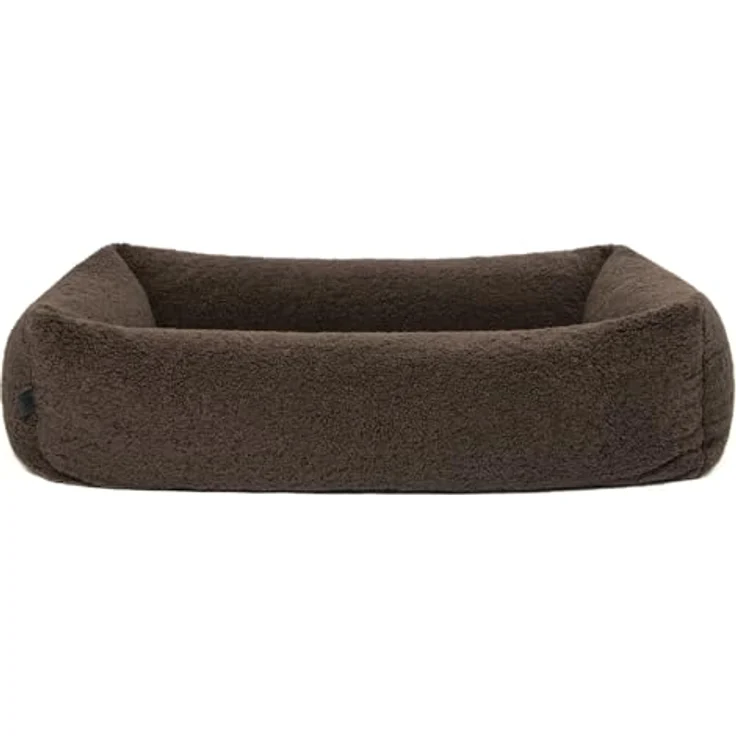 PAW WOW Sven Orthopädisches Hundebett aus Teddy-Stoff, waschbar, braun, 70x100cm für kleine bis große Hunde – Bild 1