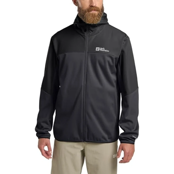 Jack Wolfskin Feldberg Hoody M, Herrenjacke aus atmungsaktivem Texashield Pro, winddicht und wasserabweisend, XXL – Bild 1