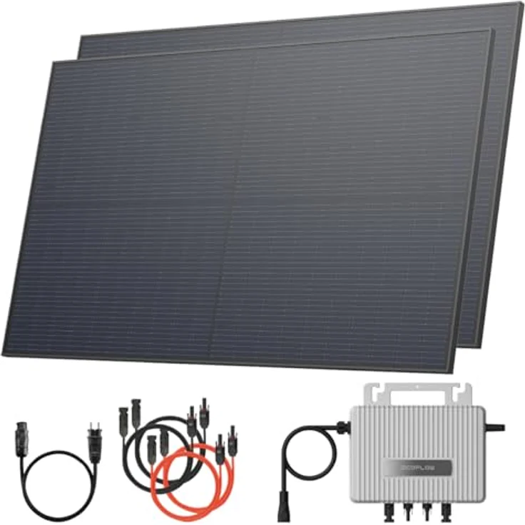 Solarway Balkonkraftwerk 840W / 800W Solaranlage Steckerfertig WIFI Komplettset Photovoltaik Anlage 600/800W – Bild 3