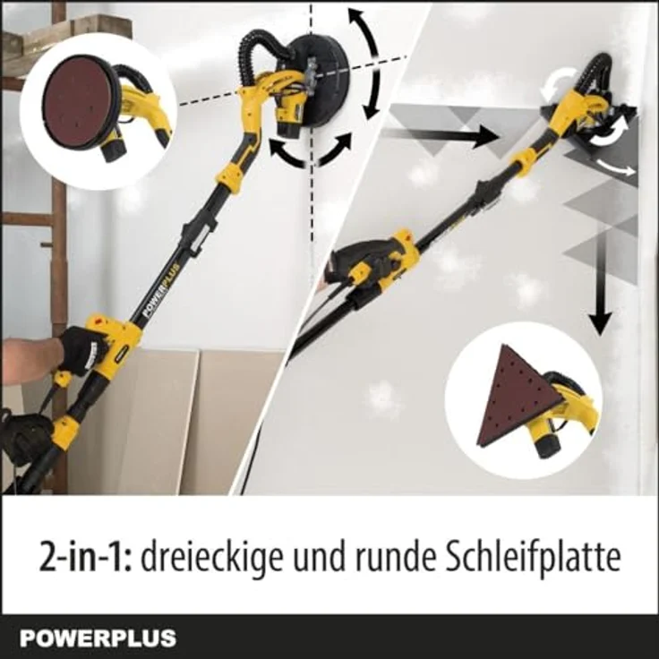 PowerPlus 2-in-1 Kombi-teleskop Trockenbauschleifer(710W), POWX0477 – Bild 3