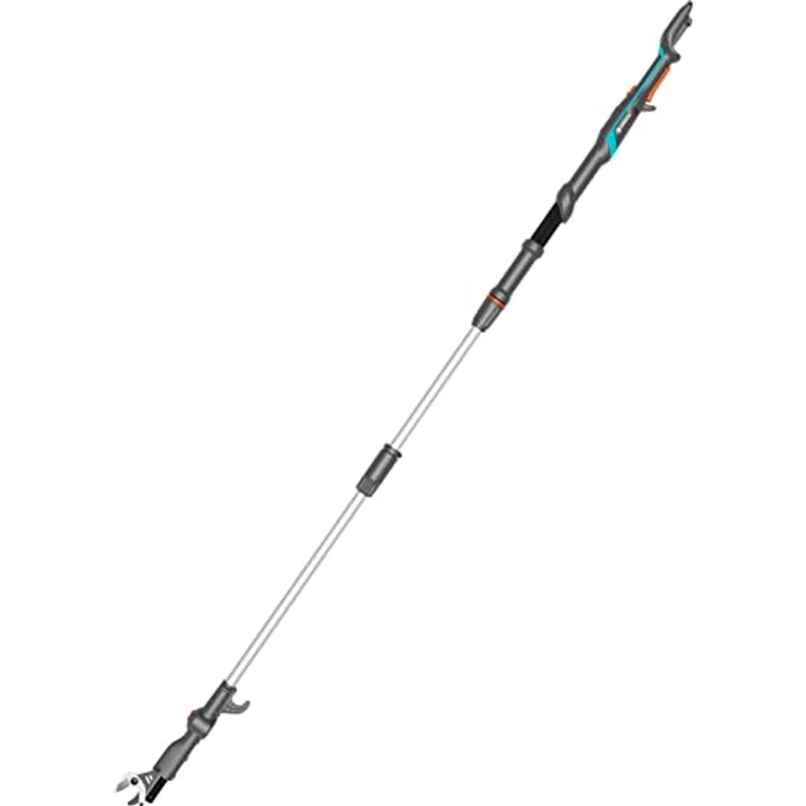 Gardena Akku-Teleskop-Baumschere HighCut 250/18V P4A ohne Akku: Astschere mit Teleskopstiel für Zweige in bis zu 4 m Höhe,schwenkbarer Schneidkopf, ergonomischer Griff, LED-Anzeige (14774-55) – Bild 1