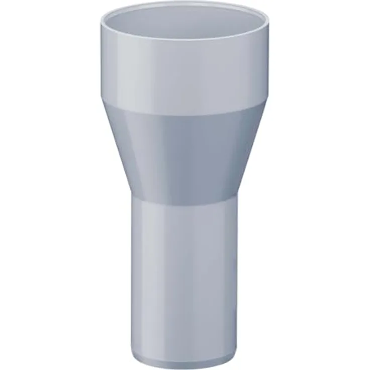 INEFA Fallrohr Reduzierstück PVC DN 75/50 Grau, Witterungsbeständig, Einfache Montage, Made in Germany