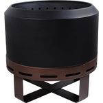 Dehner Feuerschale Aurus, Ø 45 cm, Höhe 48 cm, raucharm, aus Eisen, schwarz