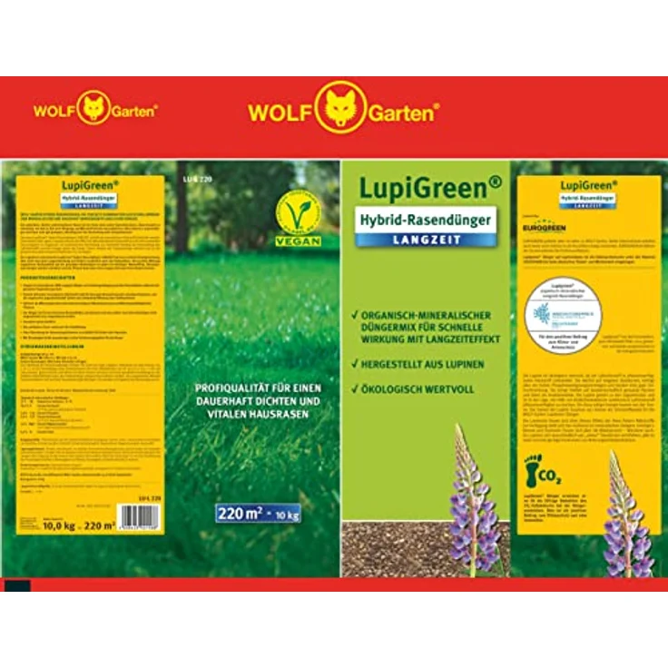 WOLF GARTEN LU-L 220 D/A LupiGreen HYBRID-RASENDÜNGER LANGZEIT 10 kg - Preisvergleich – Bild 2
