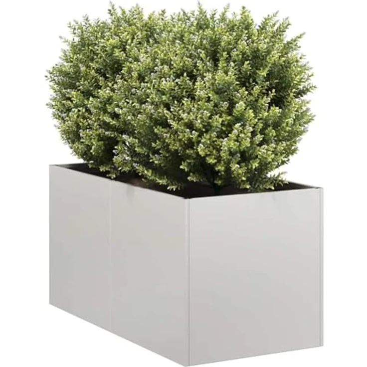 vidaXL Pflanzgefäß 40x80x40 cm Edelstahl, Pflanzschale, Garten-Garten-Pflanzkübel, Outdoor-Pflanzgefäß, Hochbeet, Blumenkasten – Bild 2