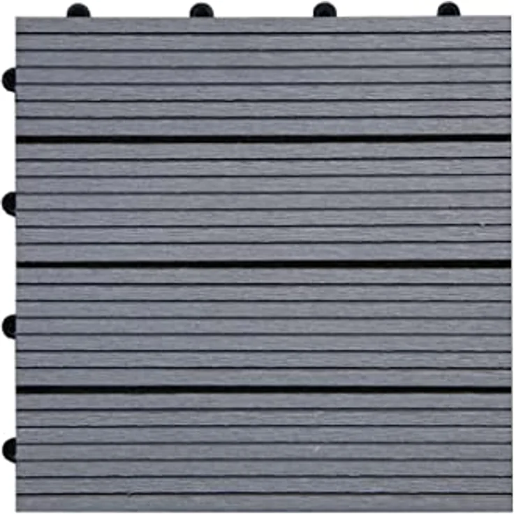WOODTEX WPC Terrassenfliese Basic Hellgrau – Bild 2
