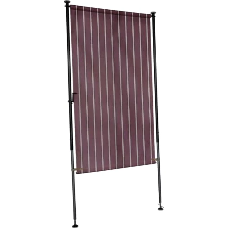 Angerer Balkonsichtschutz Exklusiv 120 cm Nr. 2200, bordeaux/creme gestreift, stufenlos verstellbar, robustes Polyacryl-Gewebe – Bild 2
