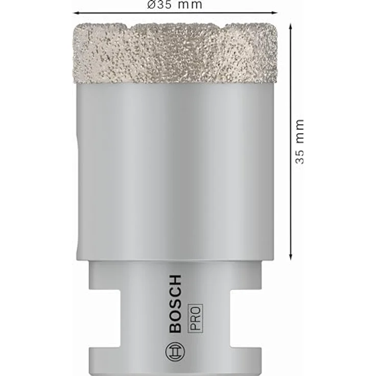 BOSCH Diamanttrockenbohrer Pro Core Cutter dry, Ø 35 mm, hohe Lebensdauer für harte Fliesen und Stein – Bild 3