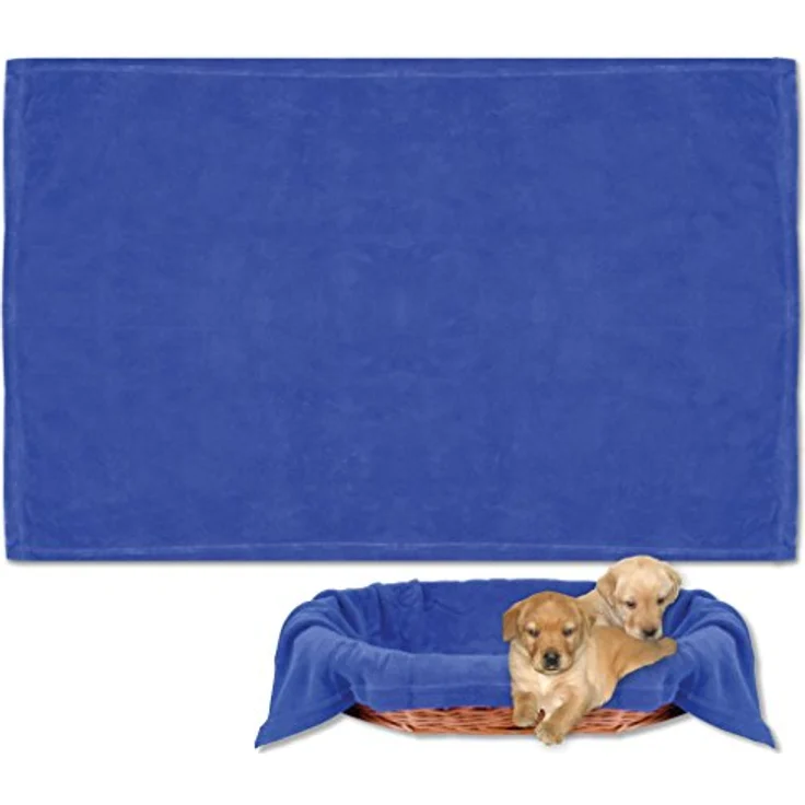 Bestlivings Tierdecke Hundedecke Kuscheldecke Haustierdecke, kuschelig weich in vielen erhältlich (60x80 cm/blau - Royalblau) – Bild 4