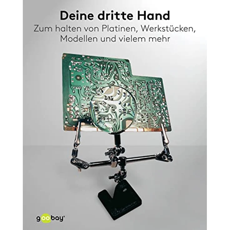 Fixpoint Dritte Hand mit Lupe 2,5-facher Vergrösserung, Löthilfe, 1 Stück, 51199 – Bild 8