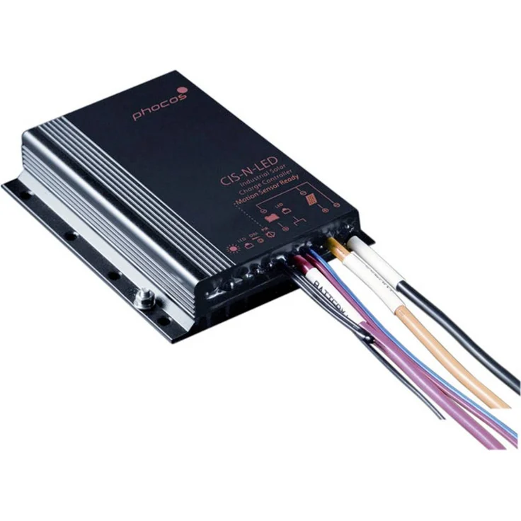 Phocos CIS-N-LED-1050 20A PWM Laderegler für 12 V und 24 V, integrierter Timer und LED-Treiber, robust und wetterfest