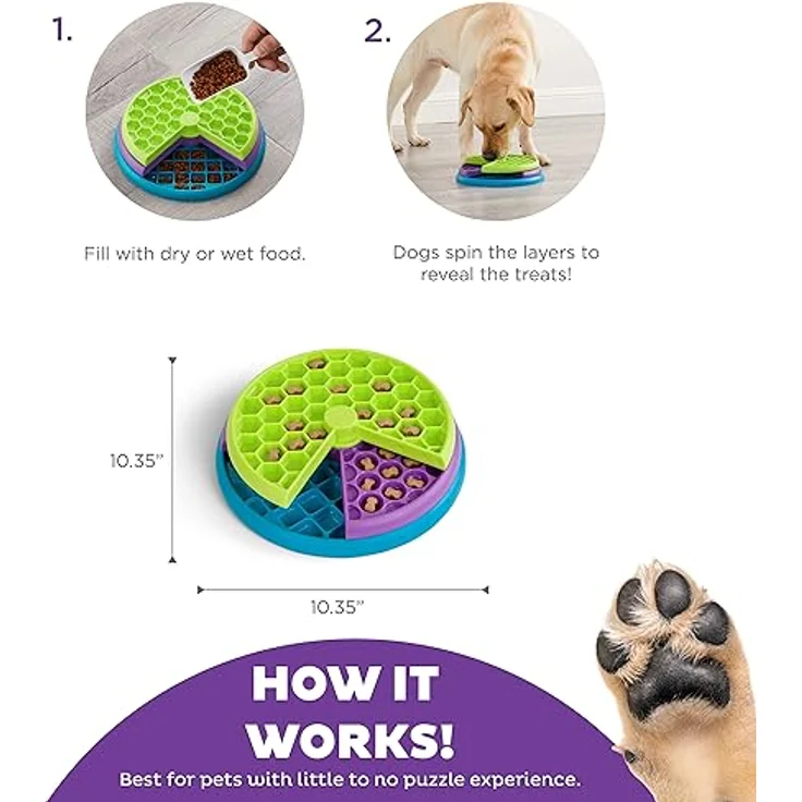 Outward Hound Nina Ottosson Lickin' Layers - Interaktives Intelligenzspielzeug für Hunde - für langsamere Fressgeschwindigkeit – Bild 3