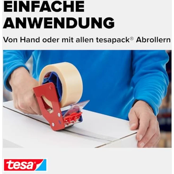 tesapack Ultra Strong im 3er Pack - PVC-Klebebänder für festes Verpacken und sicheres Bündeln - Transparent - 3 Rollen je 66 m - Preisvergleich – Bild 4