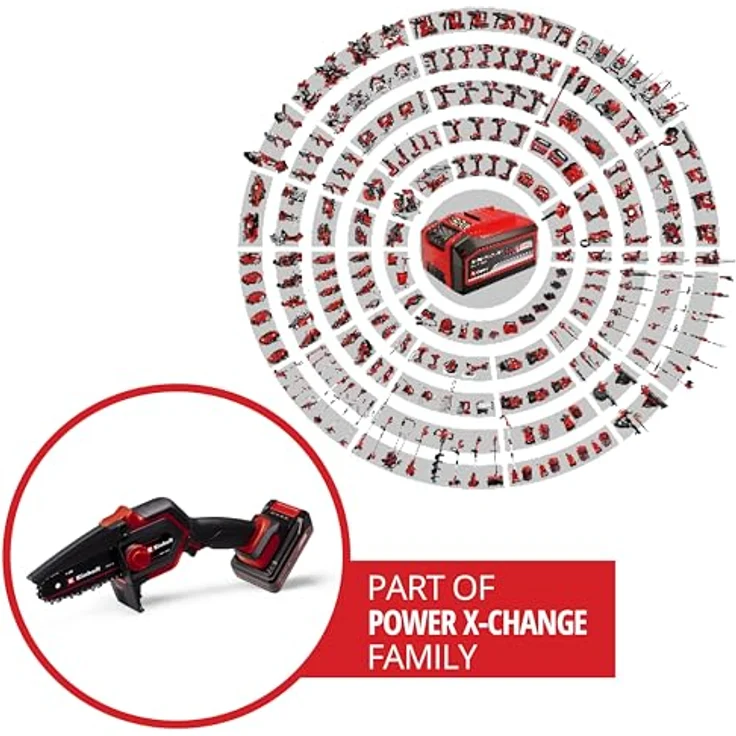 Einhell Akku-Kettensäge GE-PS 18/15 Li BL Kit, handlich mit 15,8 cm Schwertlänge, Bürstenloser Motor und 2,5 Ah Akku im Set – Bild 3