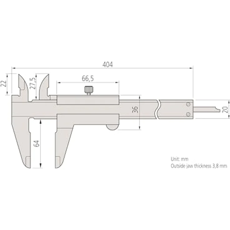 MITUTOYO 530-114 530-104 Präzision-Messschieber mit Feststellschraube DIN 862 0-200 mm – Bild 4