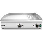 HENDI 154960, Gasgrill aus Edelstahl, 1 Stück, 474 mm x 697 mm x 241 mm, temperaturstufenlos einstellbar bis 300°C