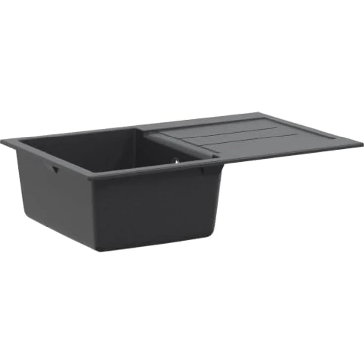 vidaXL Küchenspüle Einbecken 78 x 50 x 20 cm, Granit Graphit, hitzebeständig bis 280 °C, flecken- und kratzfest – Bild 1