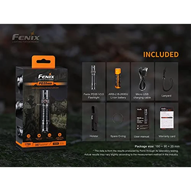 Fenix Taschenlampe PD35 V3.0 13.40 cm, 1700 lm Taschenlampen - Mobil – Bild 5