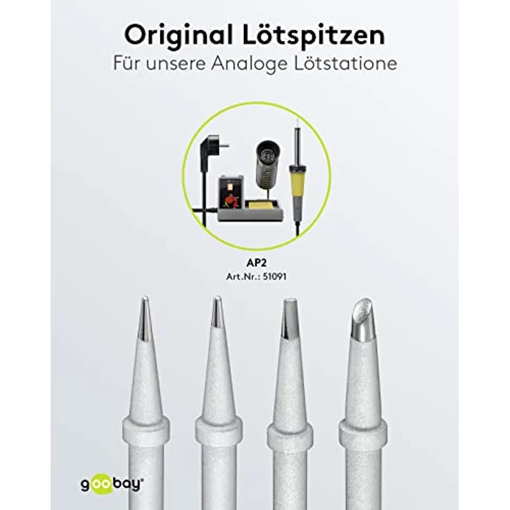 Fixpoint 51092 Ersatzlötspitzenset für Lötstation AP, 2 - 4 Verschiedene Ausführungen – Bild 5