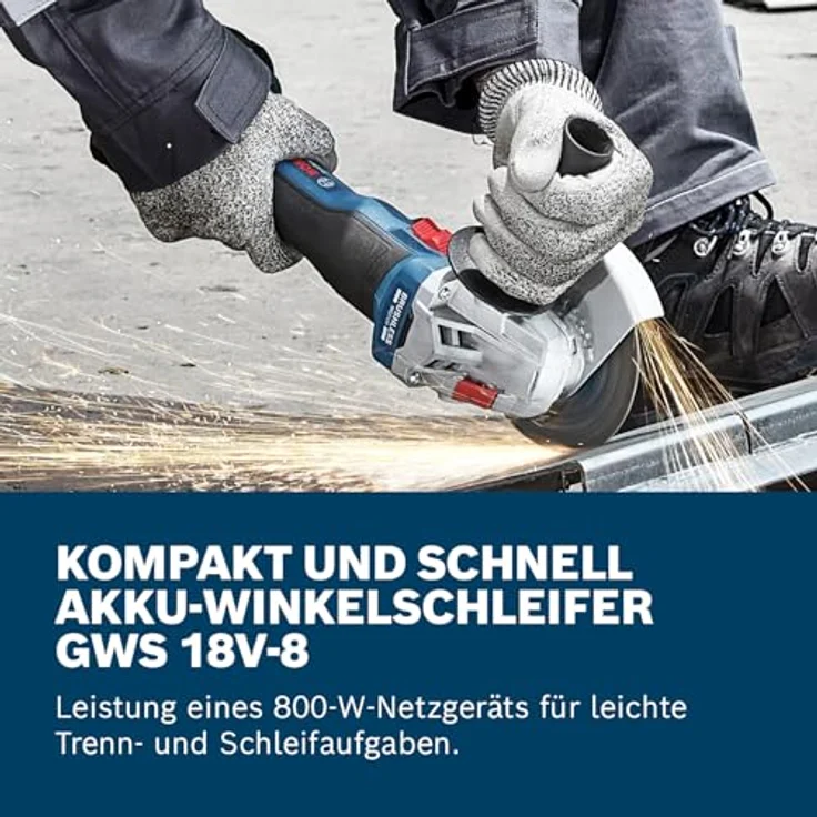 Bosch Professional Akku-Winkelschleifer »GWS 18V-8«, kabelloses Modell mit 800 W Leistung – Bild 4