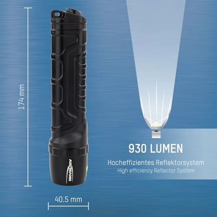 Ansmann LED-Taschenlampe LED Taschenlampe mit Handschlaufe M900P batteriebetrieben 930lm 187g – Bild 9